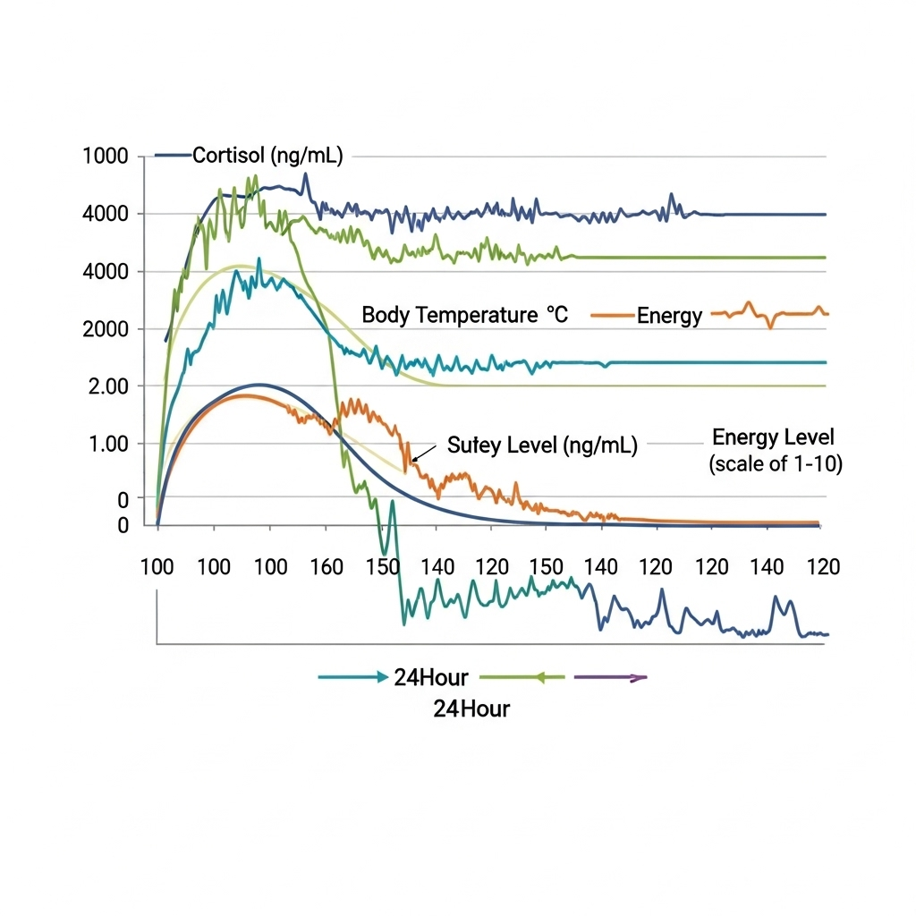 Circadian rhythm chart for fitness timing