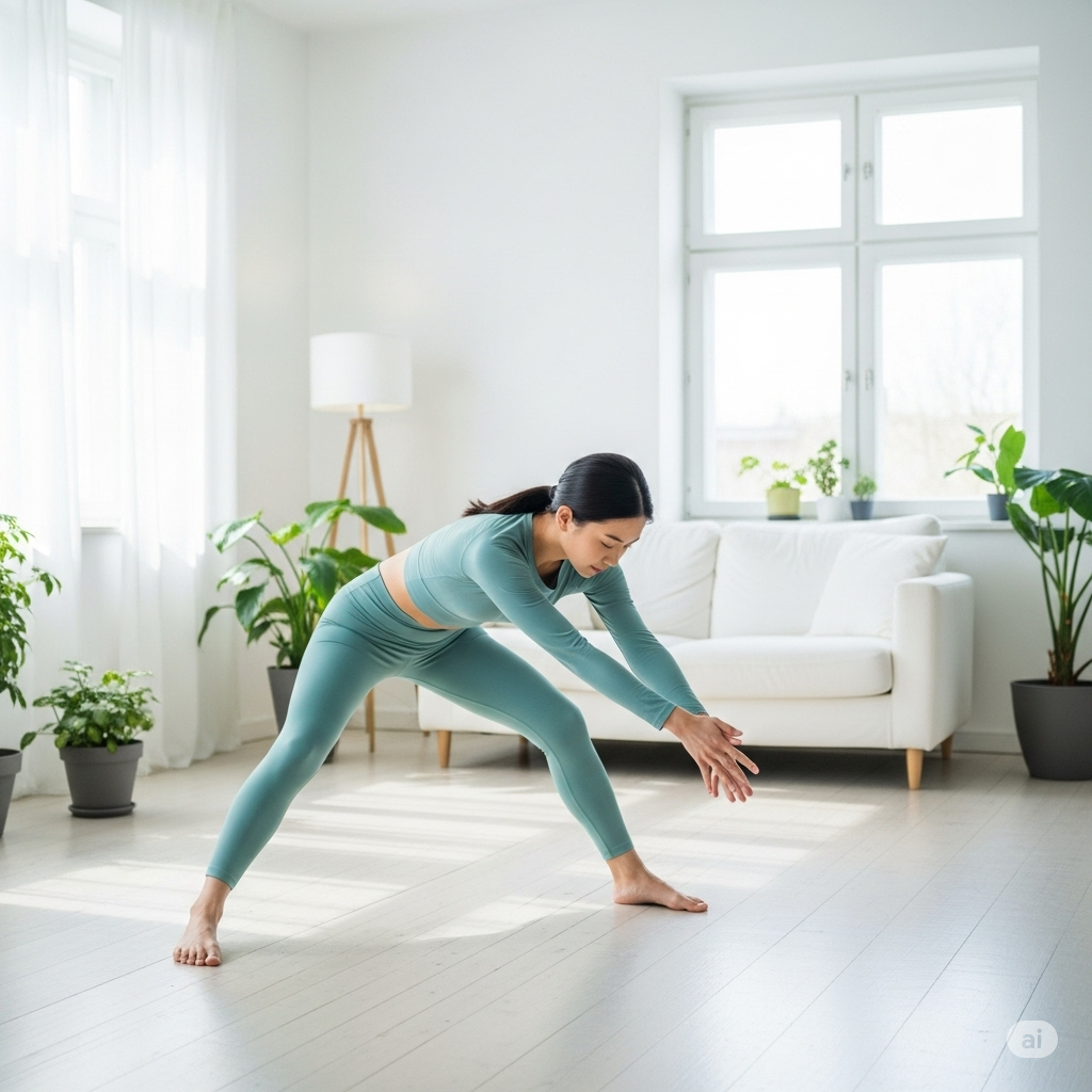 fit person doing yoga