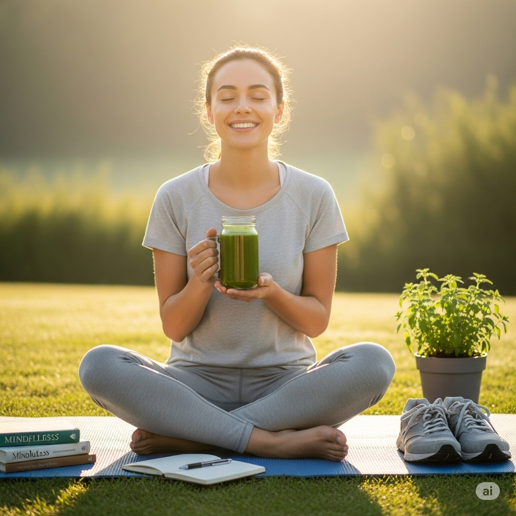 A happy, natural beauty moment reflecting the lifestyle tips