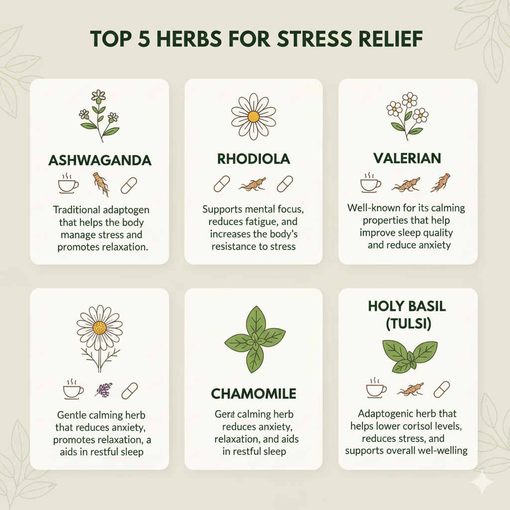 Top 5 Herbs for Stress Relief