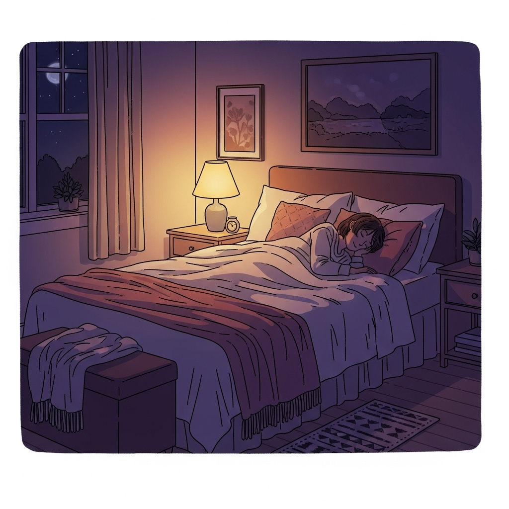 a person peacefully sleeping