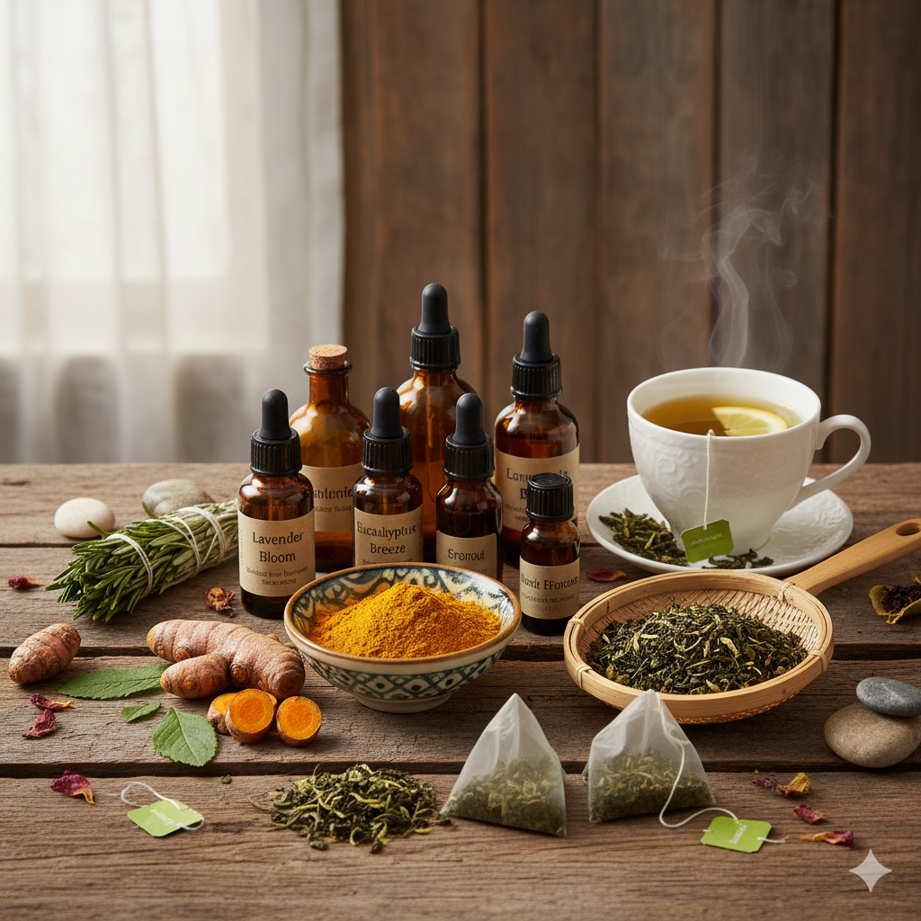 calming image showing herbal products