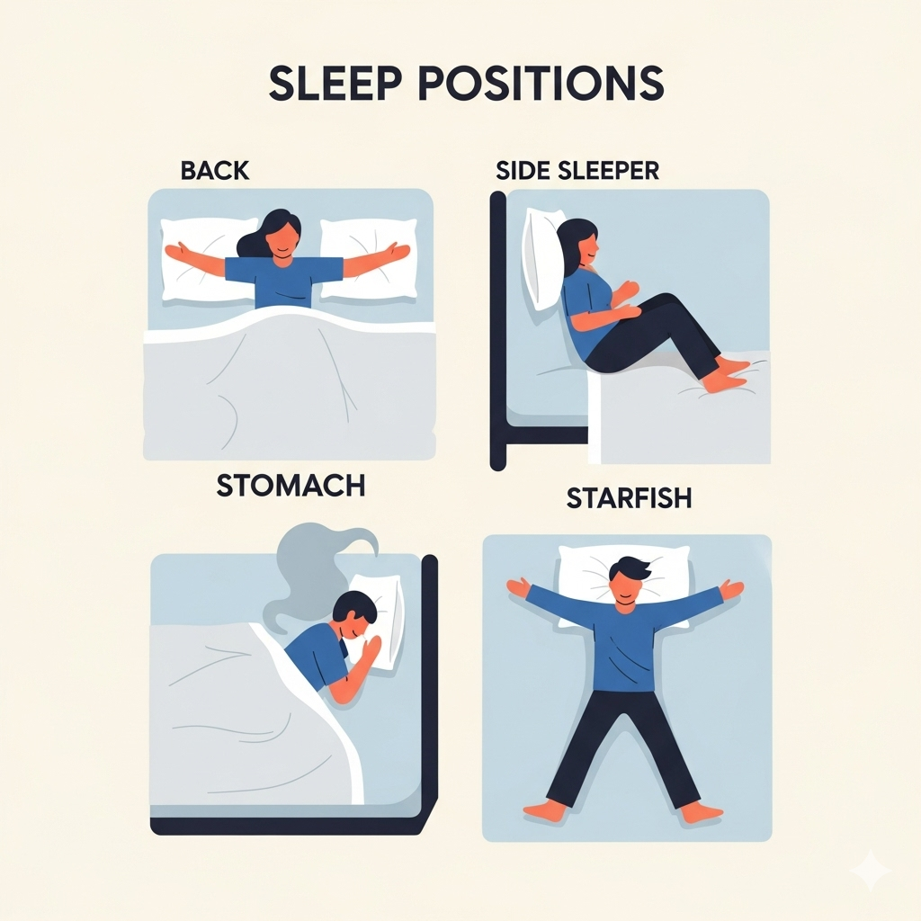 different sleep positions