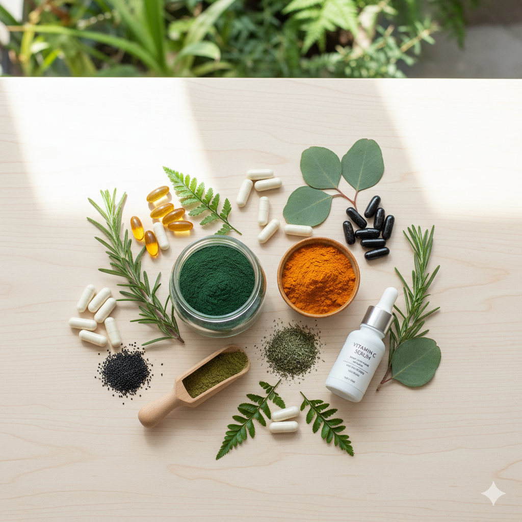 supplements and herbal powders