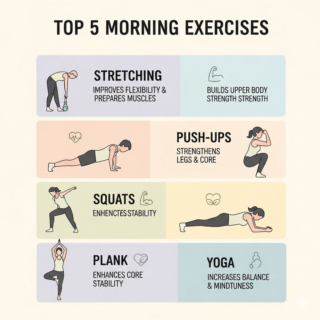 the top 5 morning exercises