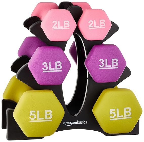 AmazonBasics 20-Pound Fixed Dumbbell Set